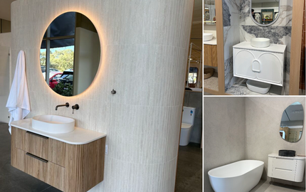 See Tile Fusion Tiles in a Real Bathroom Setting at EOS Bathrooms, Moorabbin