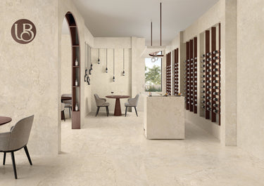 Unique Bourgogne: Italian Stone-Look Porcelain Inspired by French Limestone