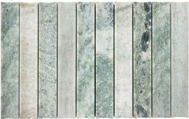Marble Mosaic Ming Green Honed Concave