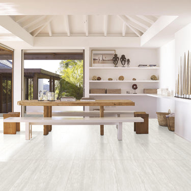 Travertine Vein Cut White